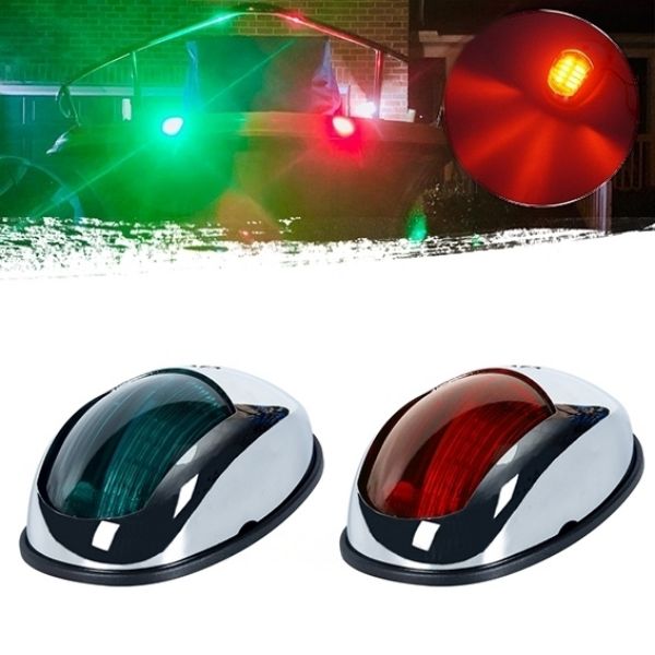 Boat Navigation Lights, Led Boat Lights Bow and Stern, Vertical Mount Red and Green Marine Navigation Lights