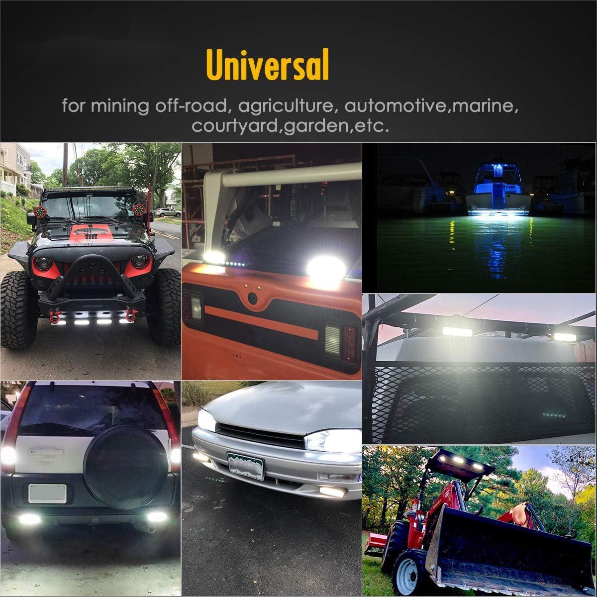 6.3 inch 36W Waterproof Led Boat Lights White Beam IP67 Waterproof Deck Dock Marine Light 4000LMS 150°Flood Light