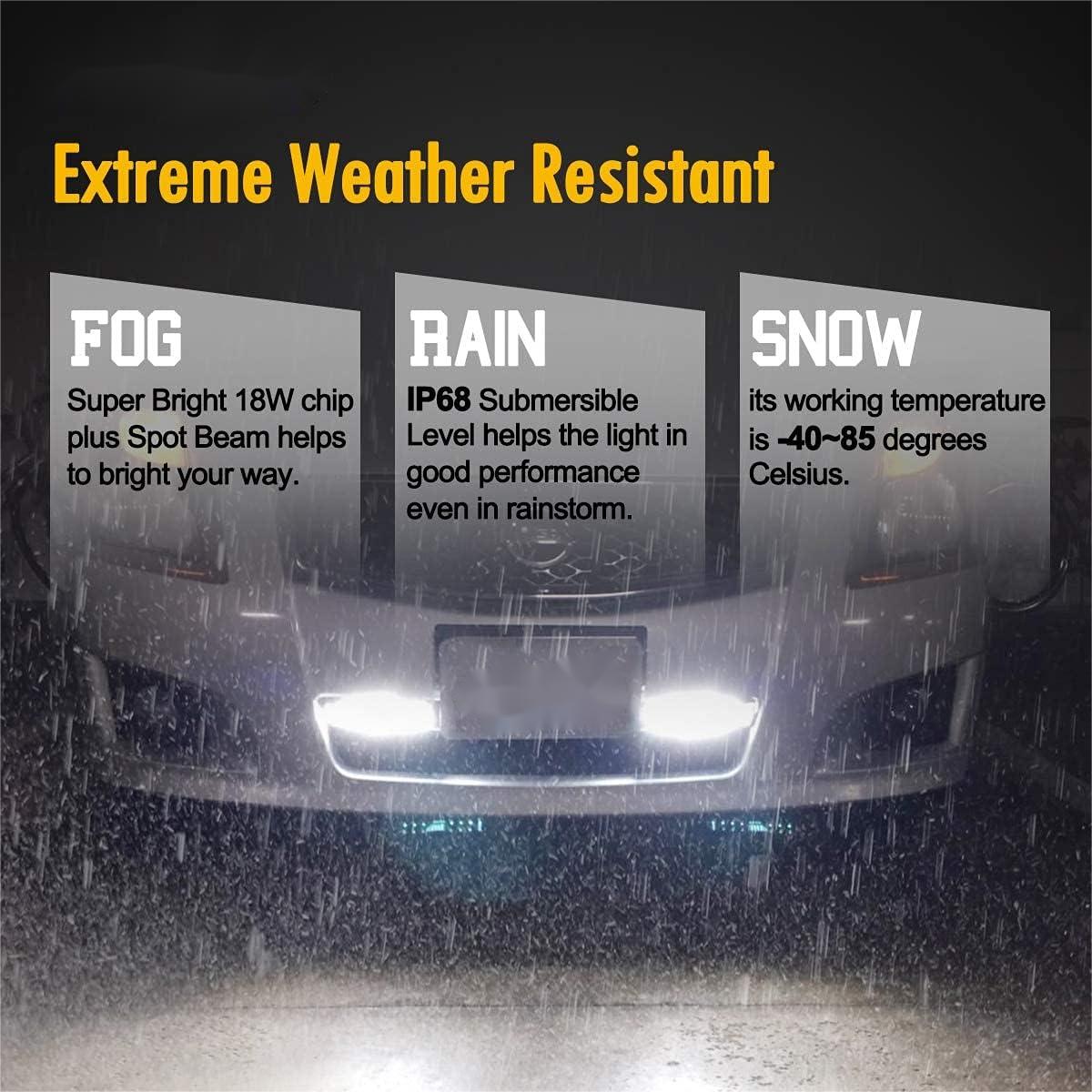 6" LED Light Bar White 18W 6500K Super Bright Spot Work Pods Single Row Off Road Driving Fog Boat Light Waterproof SUV ATV