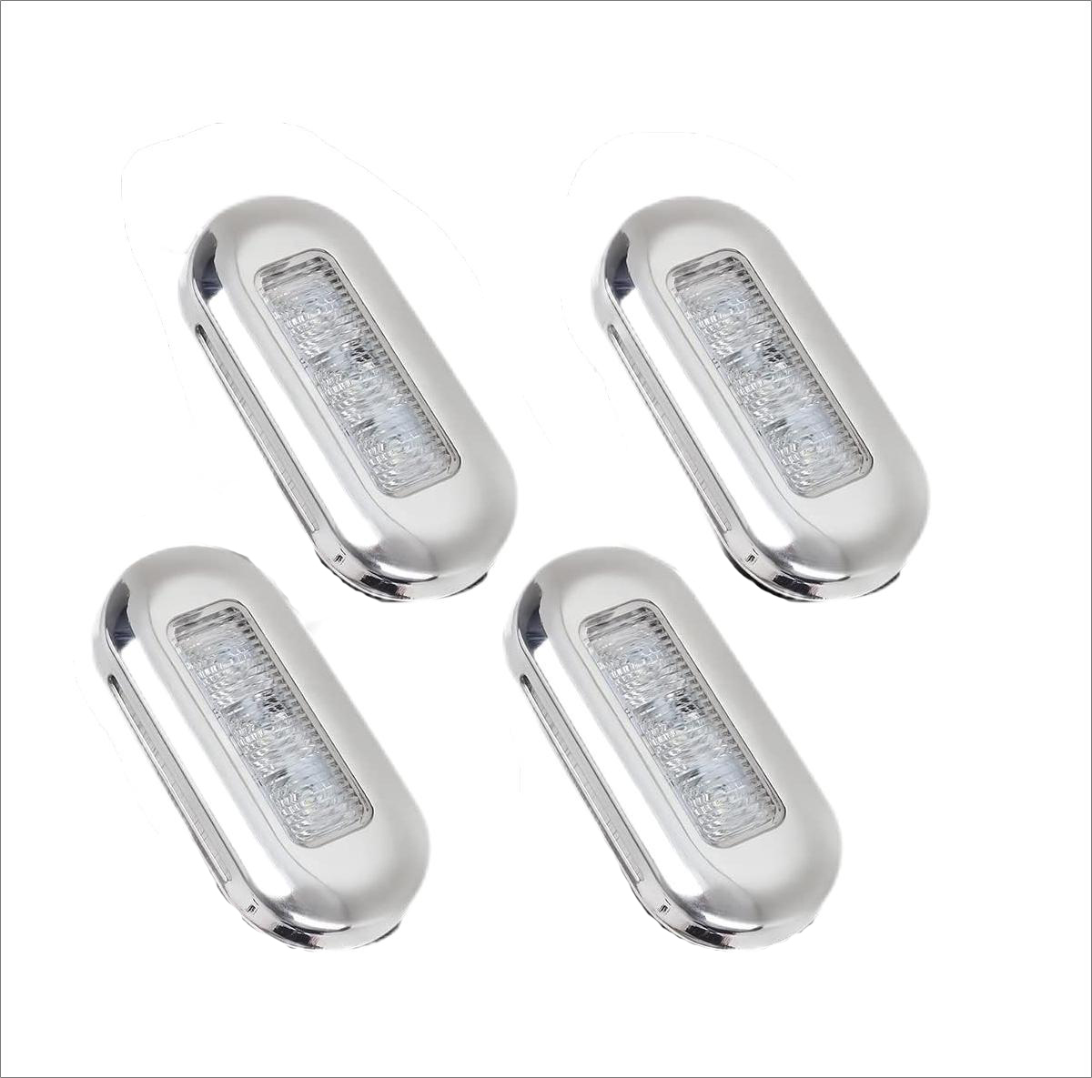 Oblong Courtesy Light Marine Boat Deck Transom Stern LED Light for Yacht Pontoon Fishing Boat Kayak Sailboat, Sealed Boat Cabin Lights