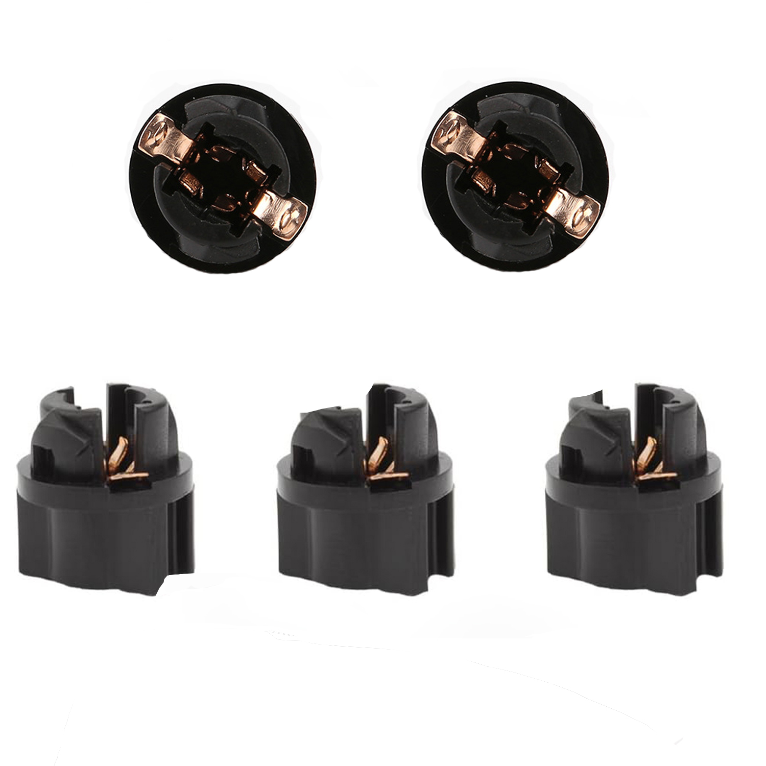 T5 Twist Lock Socket 74 73 37 2721 Wedge Base Socket for Instrument Panel Dashboard Light Car Gauge Cluster Bulbs Base