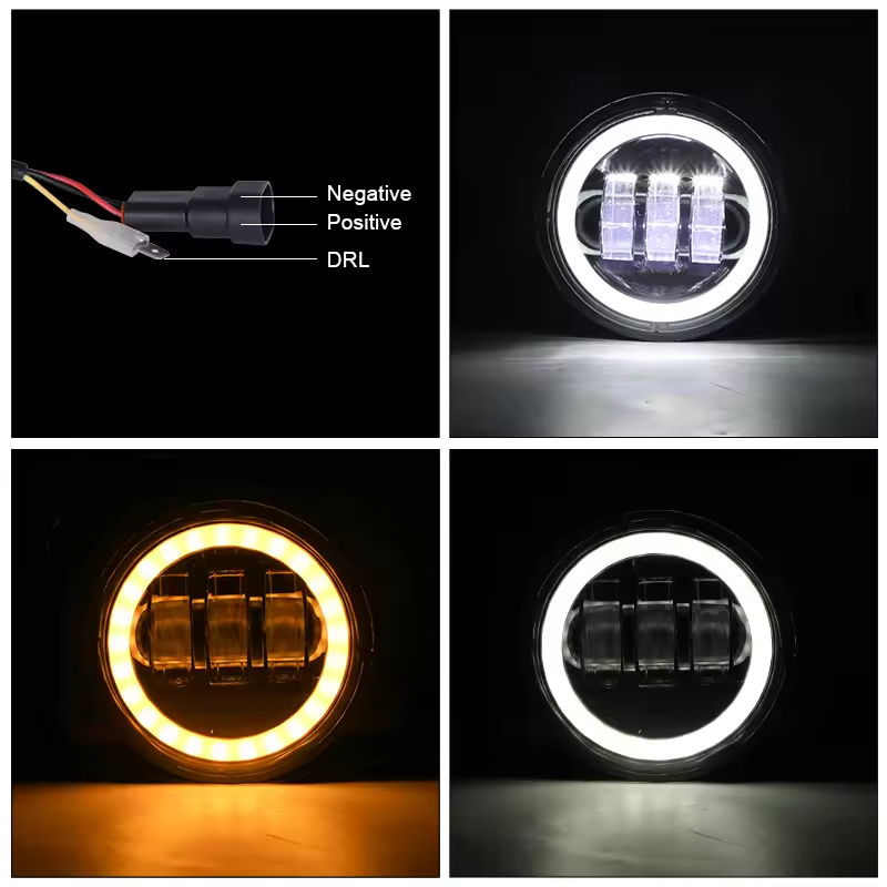 2018 3 Inch 4 Inch Laser Led Fog Lights with drl Para halo ring For Jeep Wrangler Jl Jk Oem Fog Driving Lights for Dodge