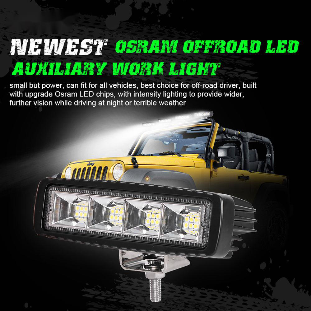 6.3inch Exzeit Waterproof Led Marine Boat Lights, 36W Deck/Dock Marine Lights 4000LMS 120°Flood Light, 12/24 V Led Light Bar