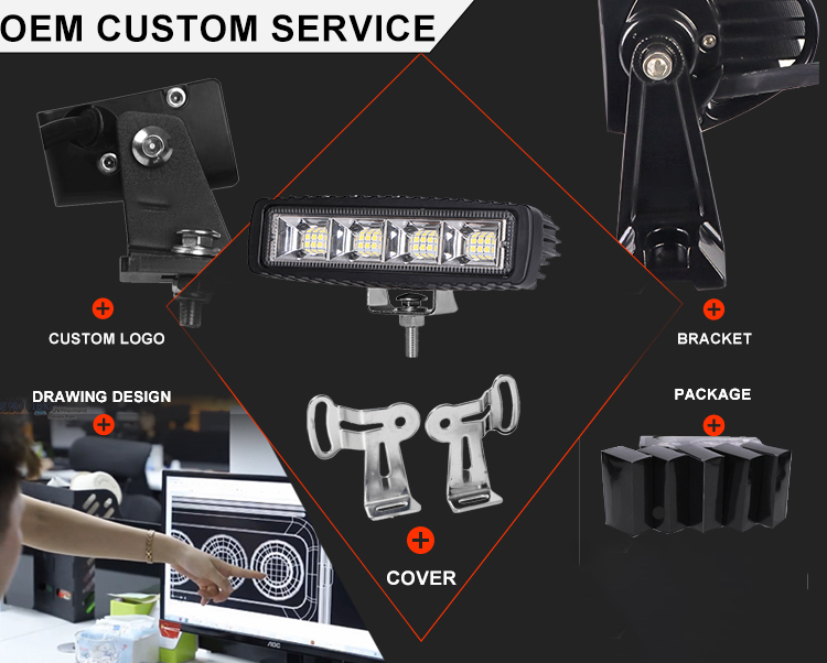 6.3inch Exzeit Waterproof Led Marine Boat Lights, 36W Deck/Dock Marine Lights 4000LMS 120°Flood Light, 12/24 V Led Light Bar