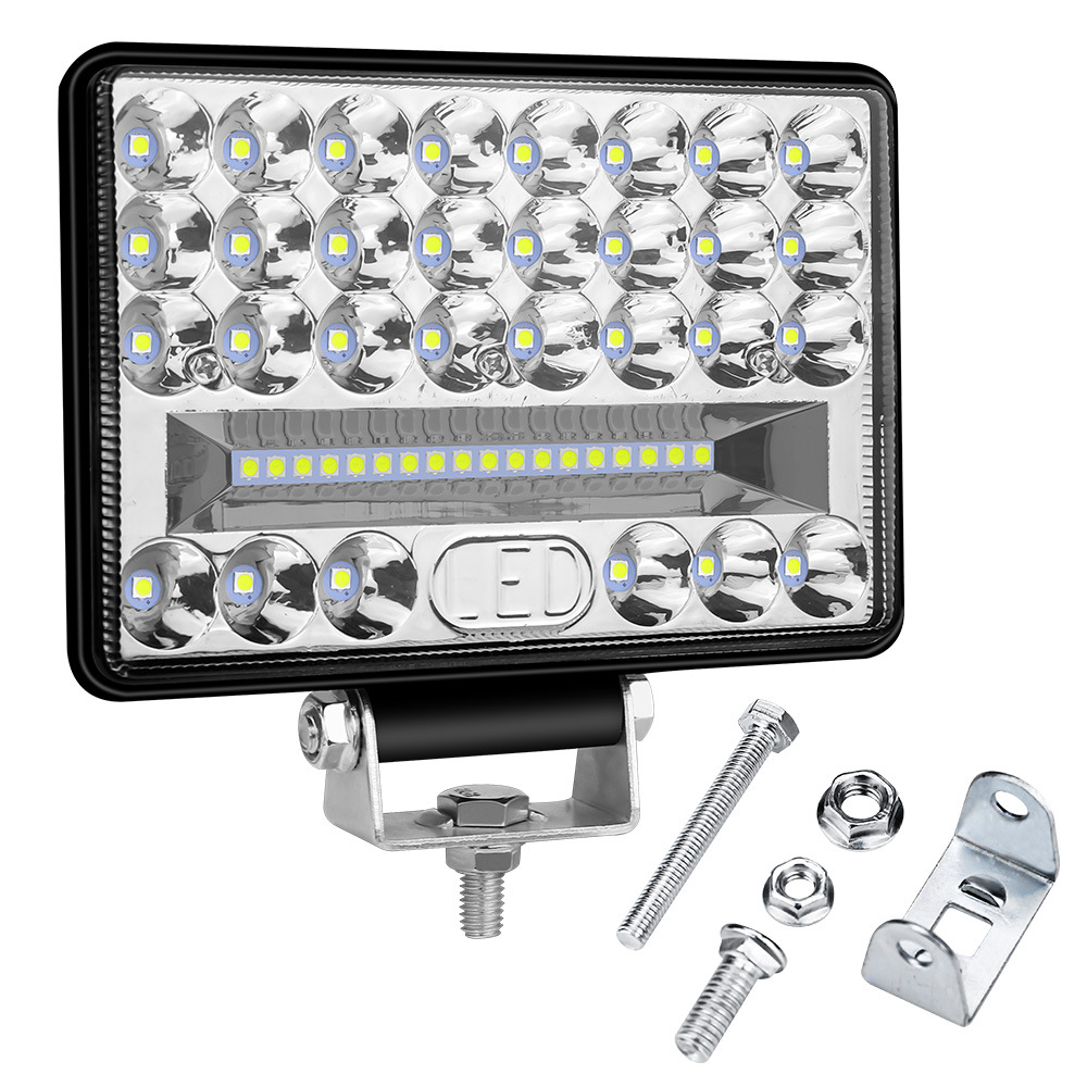 5 Inch 144W 48 led square work light for Automobiles, Motorcycles, Off-Road Vehicles, Trucks, Forklifts, ATVs, Construction Vehicles, Boats
