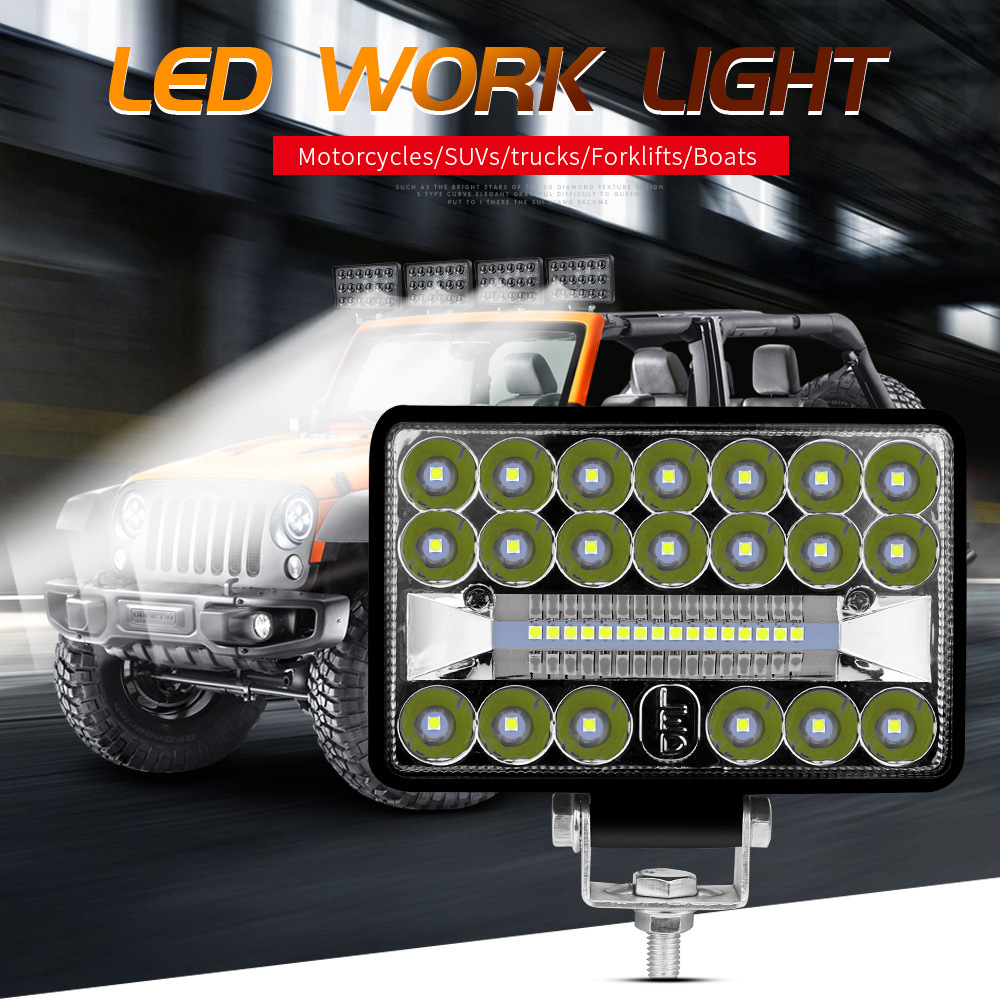 4 Inch 108W 36 led square work light for Automobiles, Motorcycles, Off-Road Vehicles, Trucks, Forklifts, ATVs, Construction Vehicles, Boats