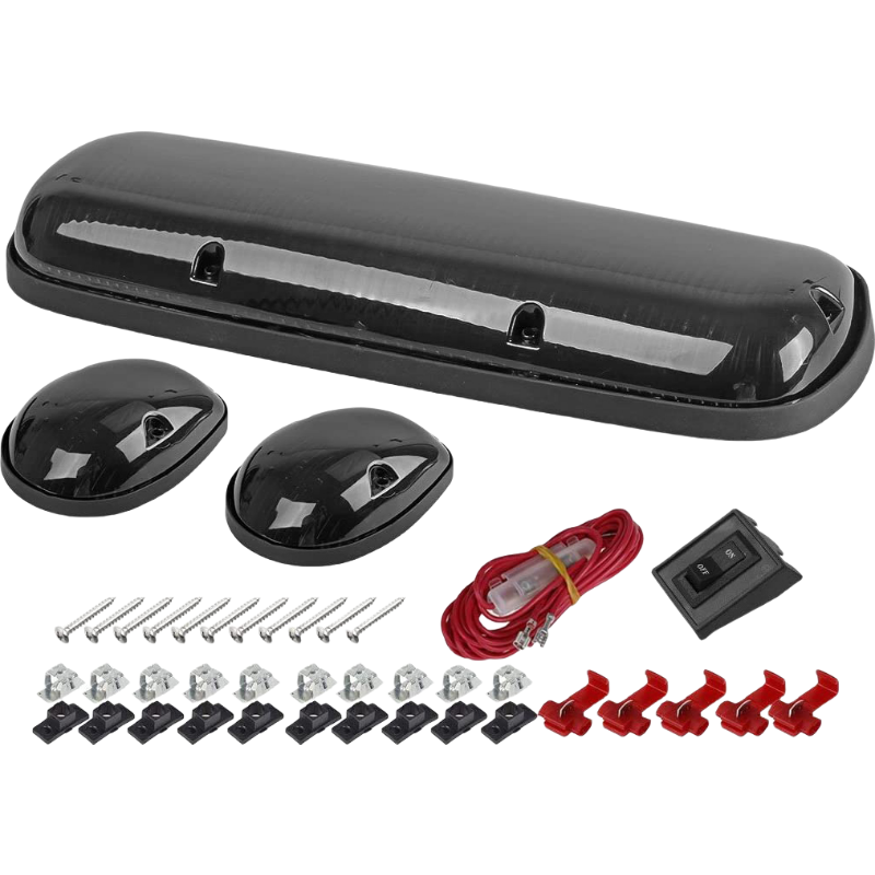 Smoke Cover Lens Cab Marker Roof Running Top Lights Assembly with Silverado/Sierra 1500 1500HD 2500 2500HD 3500 2002-2007 Truck