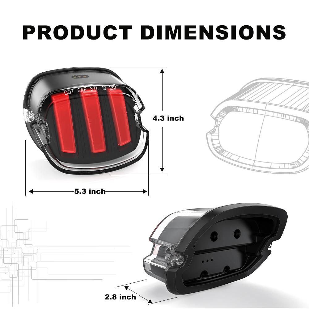 LED Eagle Claw Tail Brake Light with Turn Signal for Motorcycle Sportster Dyna Fatboy Softail DOT E-mark Approved
