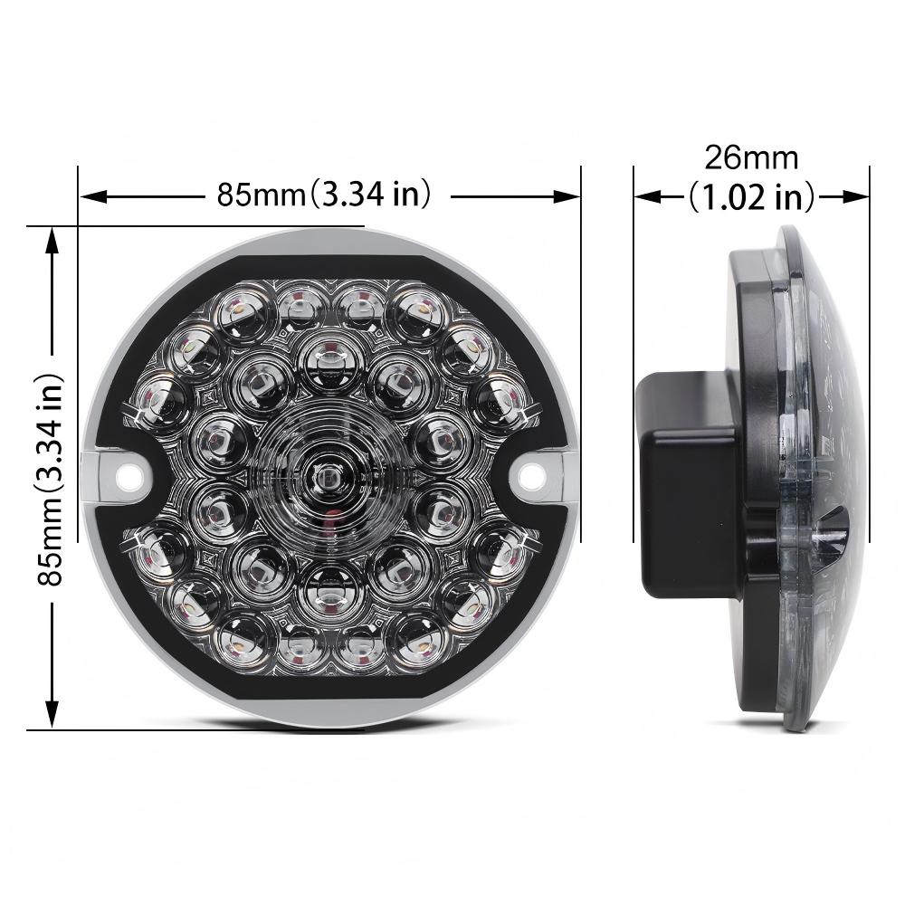 3 1/4″ LED Motorcycle Amber Turn Signal Lights for Motorcycle Road Glide Road King Softail Ultra Classic Ultra Limited Electra Glide Front Rear Indicators with DRL