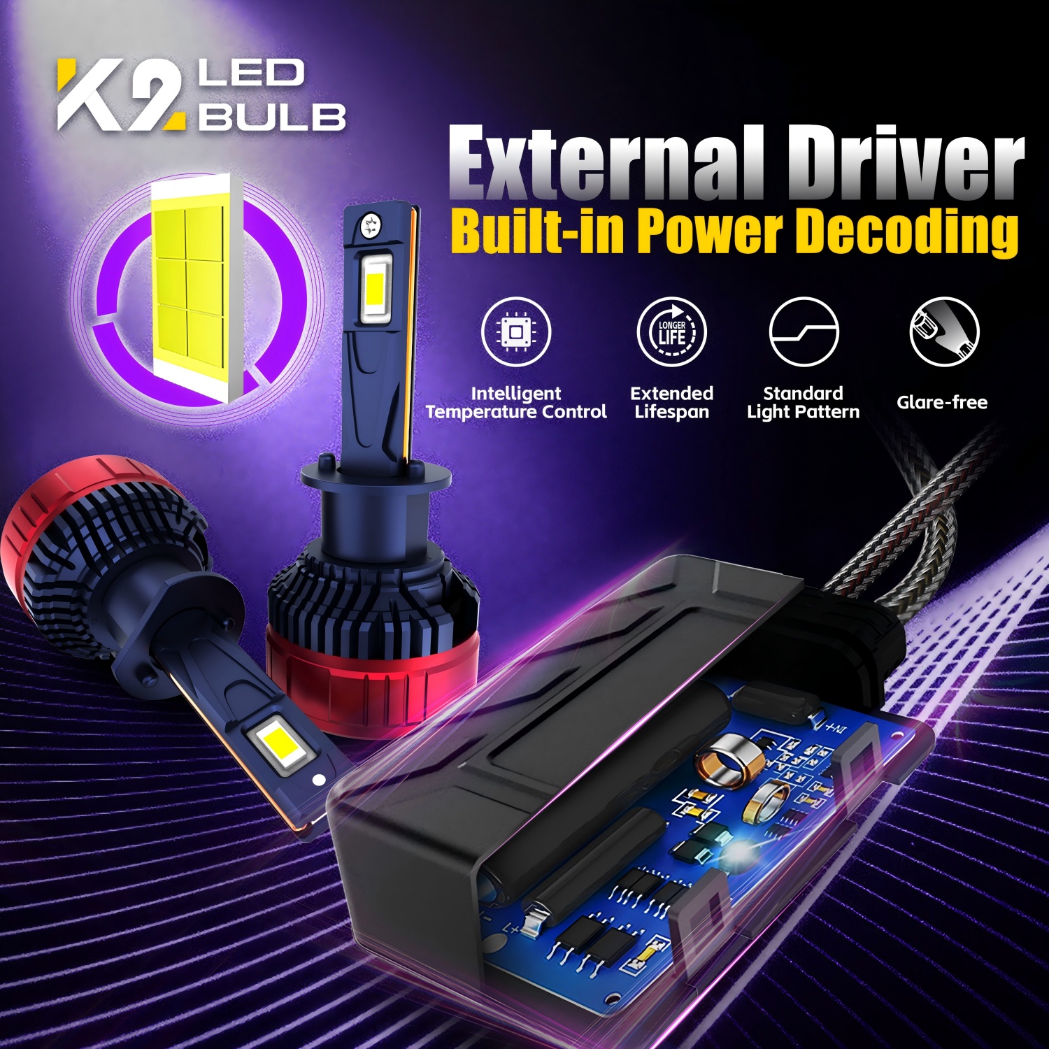 170W 14000 LM Ultra-Bright 6500K Bulbs with Cooling Fan Plug and Play Headlight BulbS