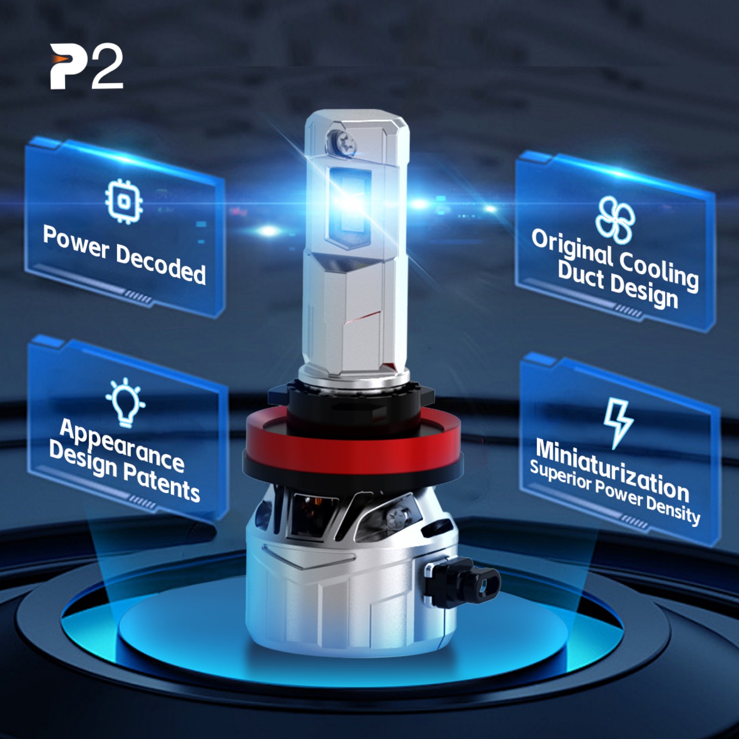 110W 12000 LM Ultra-Bright 6500K Bulbs with Cooling Fan Plug and Play Headlight BulbS