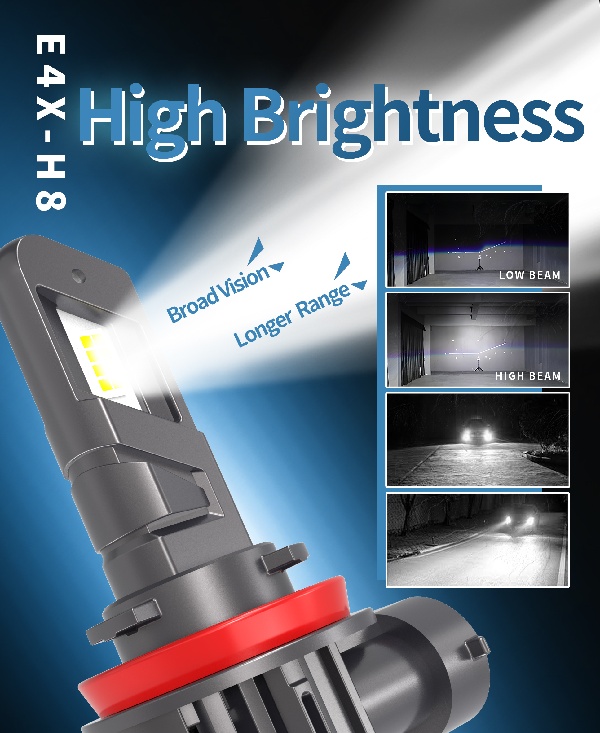 50W 5000 LM Ultra-Bright 6500K Bulbs with Cooling Fan Plug and Play Headlight BulbS